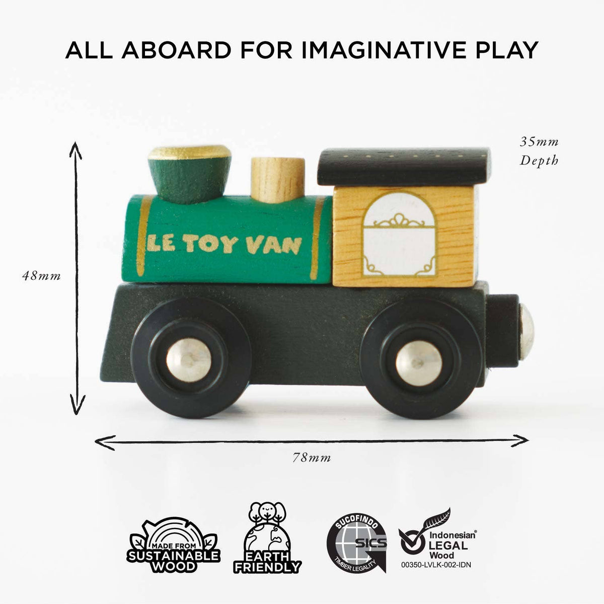 Le Toy Van, Inc. - Great Green Train & Goods Wagons
