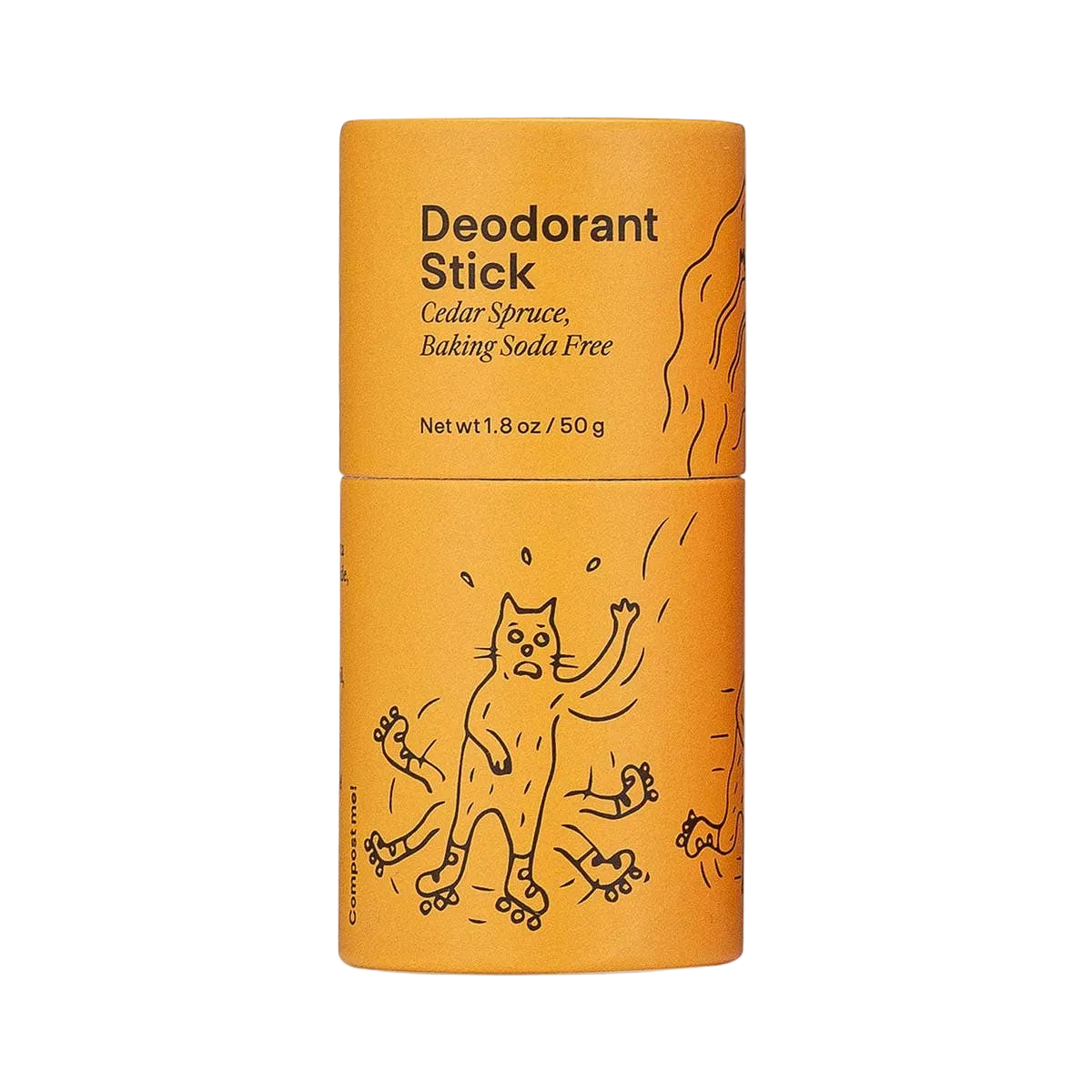Cedar Spruce Baking Soda Free Deodorant Stick by Meow Meow Tweet