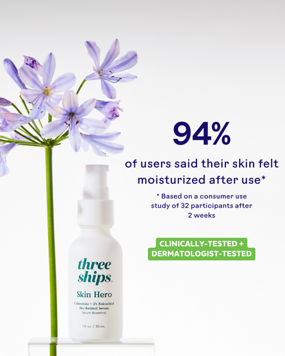 Three Ships - TESTER - SkinHero Calendula + 2% Bakuchiol Bio-Retinol Serum - NOT FOR RESALE