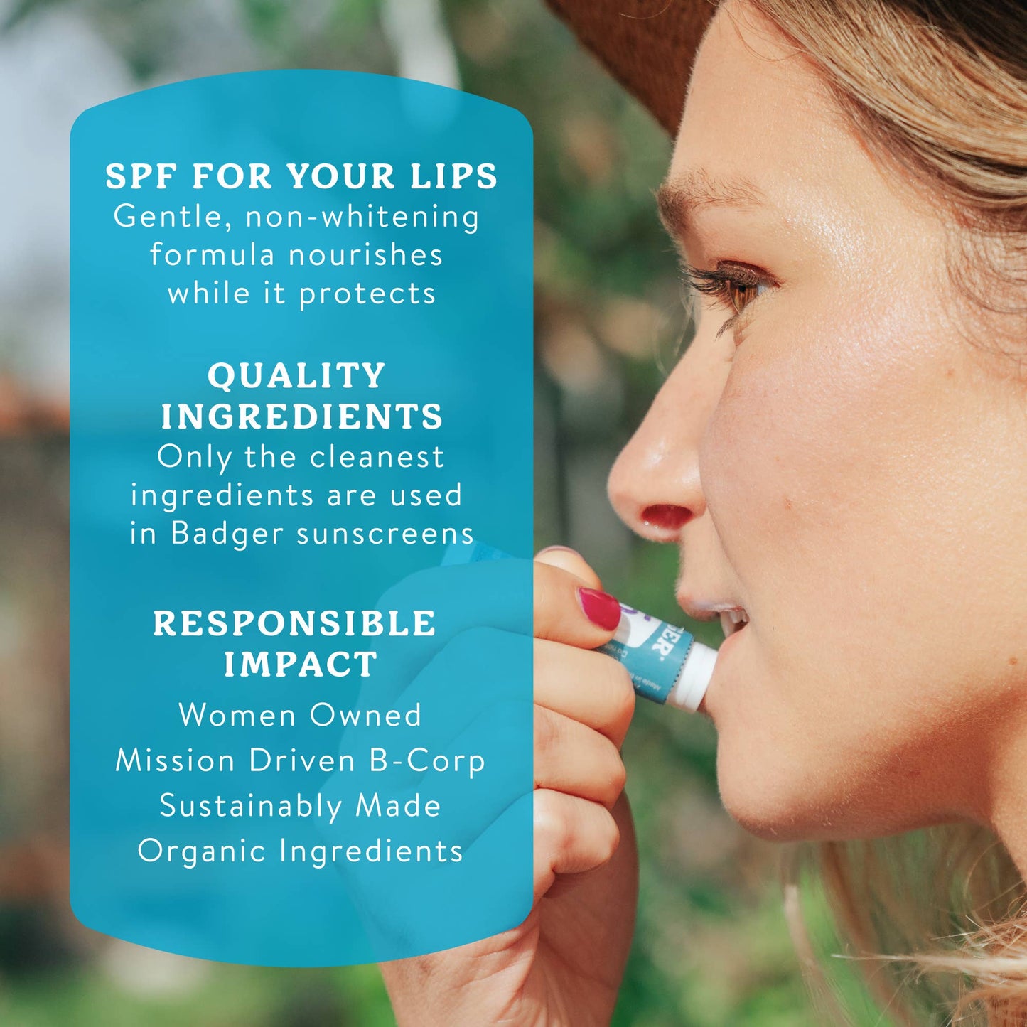 Badger - Badger Mineral Sunscreen Lip Balm SPF 15, Zinc Oxide 18ct