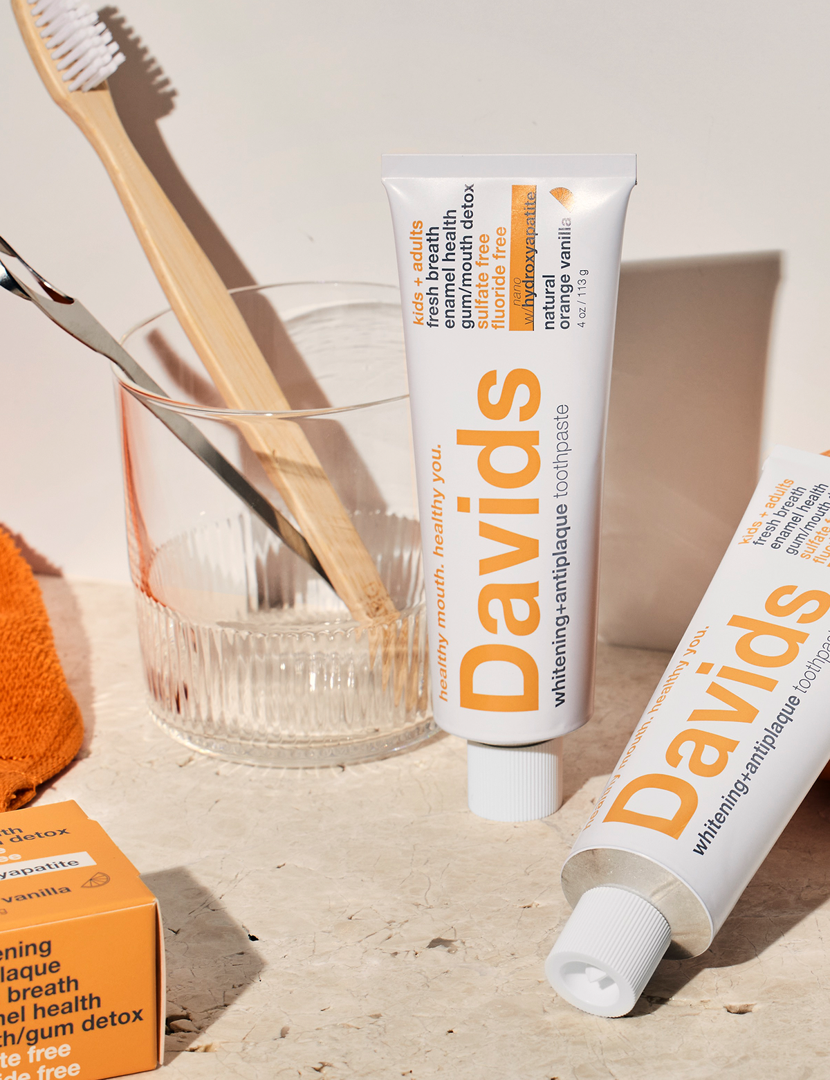 Davids kids + adults nano-hydroxyapatite / orange vanilla