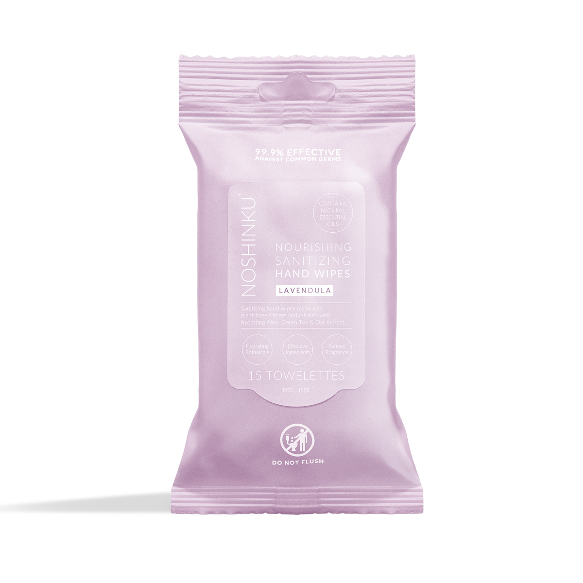 Noshinku - Lavender Nourishing Hand Sanitizing Travel Wipes
