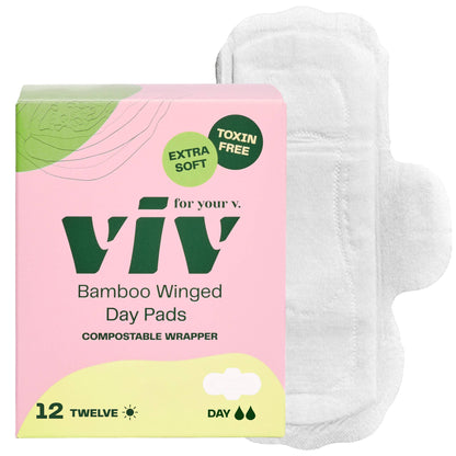 Viv Bamboo Winged Pads - Plant-Based Day & Night Pads