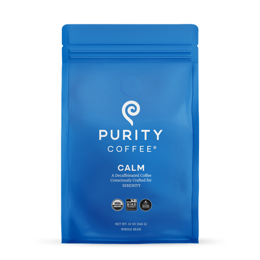 CALM: Decaf Whole Bean Coffee by Purity Coffee