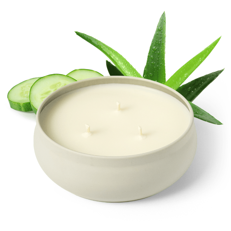 Cucumber Aloe 3-Wick Candle by Grow Fragrance