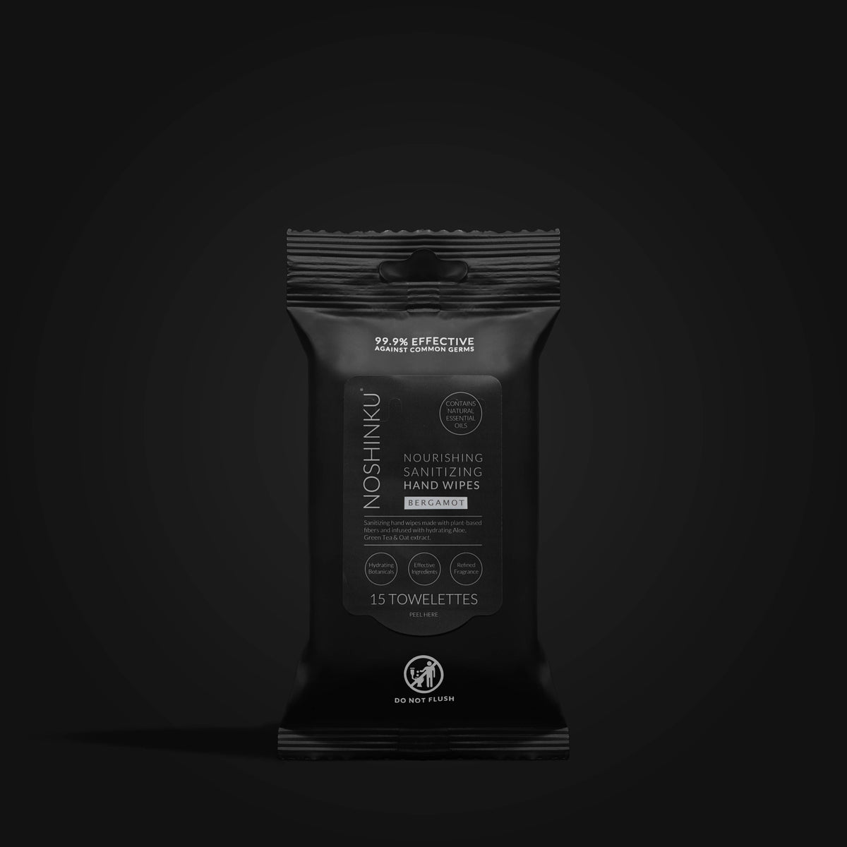Noshinku - Bergamot Nourishing Hand Sanitizing Travel Wipes
