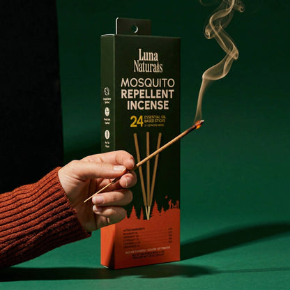 Luna Naturals - Mosquito Repellent Incense | Essential Oils | 24 PK