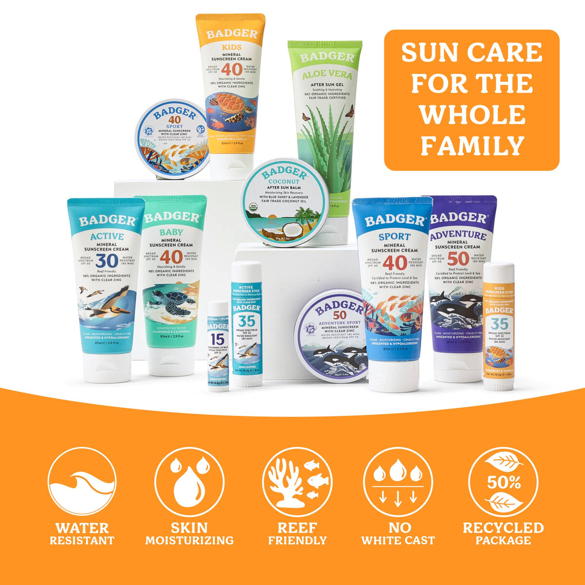 Badger - Badger Kids Mineral Sunscreen Cream SPF 40, with Zinc Oxide