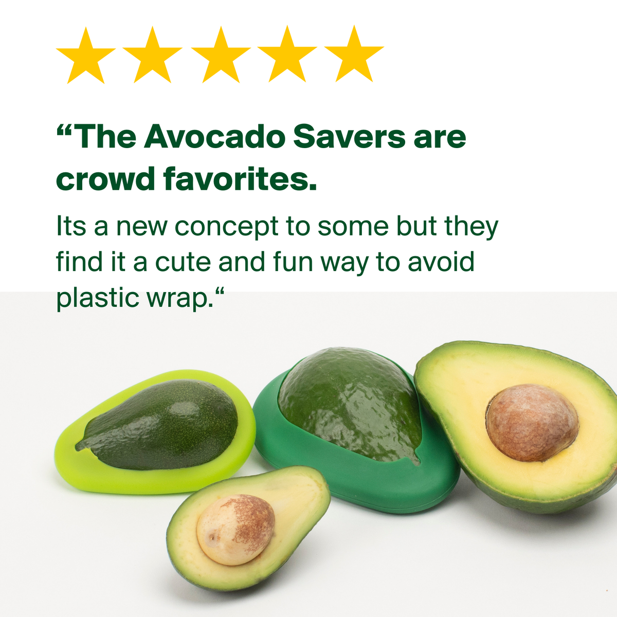 Food Huggers - Reusable Silicone Avocado Savers (Set of 2)
