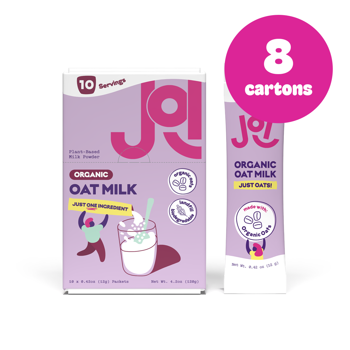 JOI - Instant Organic Oat Milk - Stick Pack 8 ct - travel size