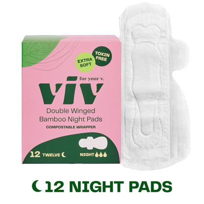Viv Bamboo Winged Pads - Plant-Based Day & Night Pads