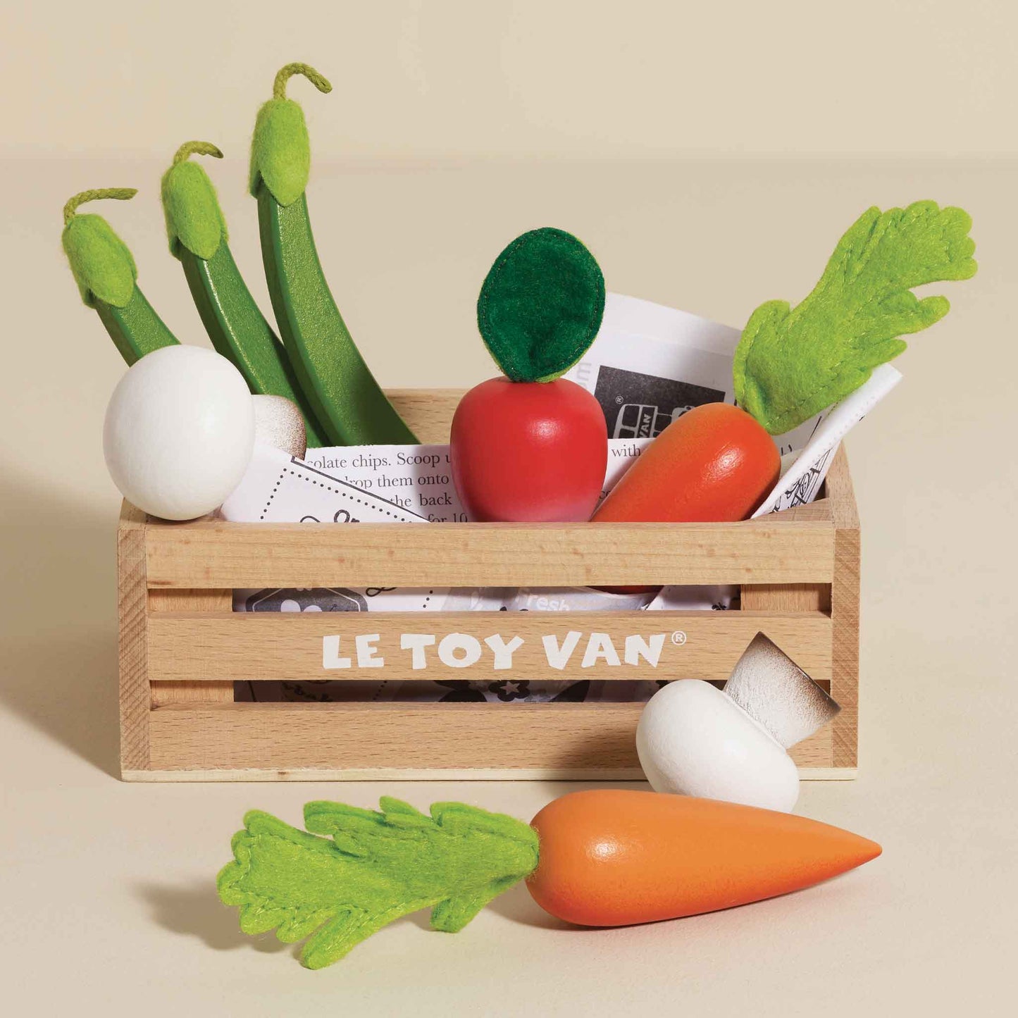 Le Toy Van, Inc. - Harvest Vegetables Wooden Market Crate
