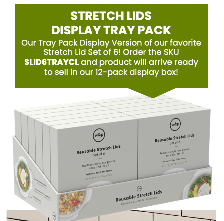 W&P - Reusable Silicone Stretch Lids - Set of 6 Assorted Sizes