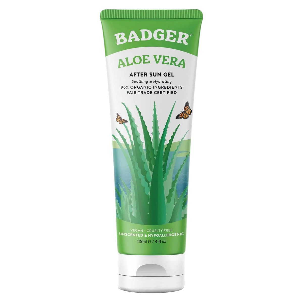 Aloe Vera Gel for Face & Body, Sunburn Relief by Badger