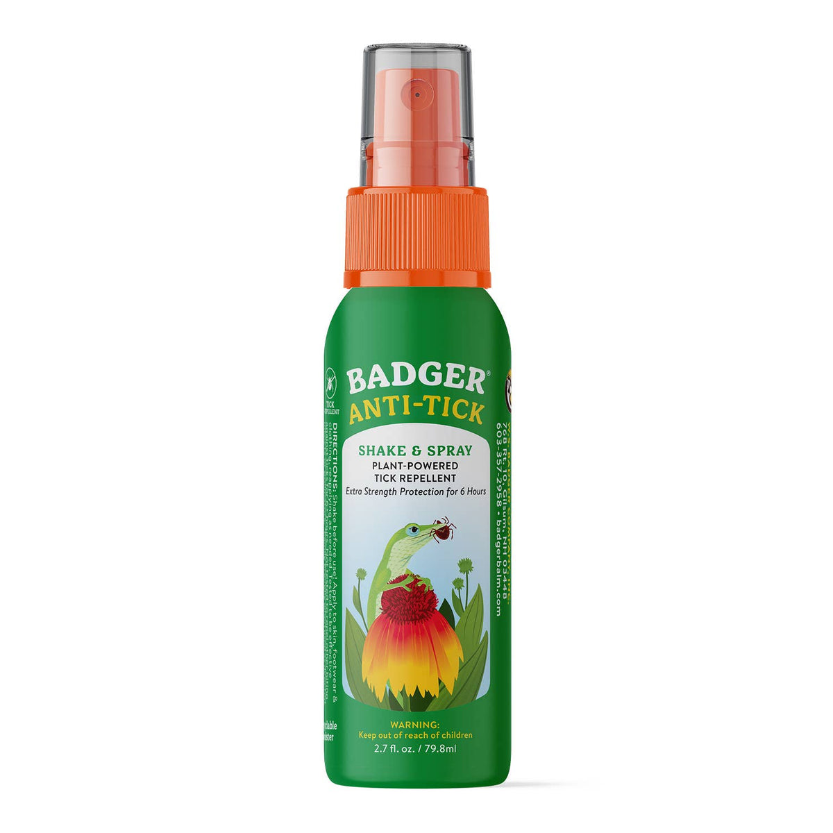 Badger - Badger Tick Spray, All Natural Tick Repellent, Deet-Free