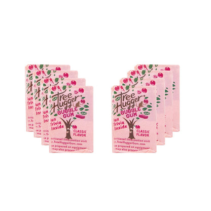 Tree Hugger Gum and Bubble Gum Filled Candy - Tree Hugger Classic Bubble Gum Sweetened with 100% Xylitol