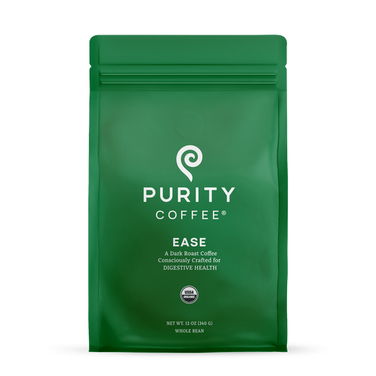 EASE: Dark Roast Whole Bean Coffee by Purity Coffee