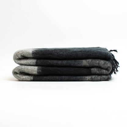 Extra Soft Yak wool Travel Throw Blanket  46"x96" Handmade