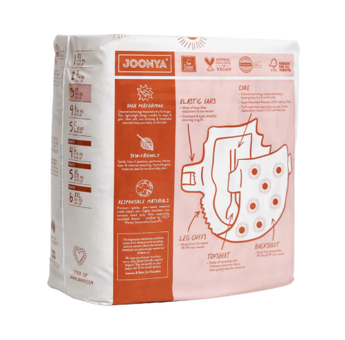 Joonya Diapers Size 4 L (15-31 lb) - 1 Bag of 25