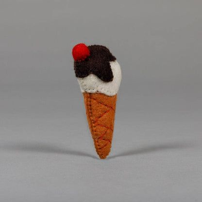 Ware of the Dog - Wool Ice Cream Cone Cat Toy