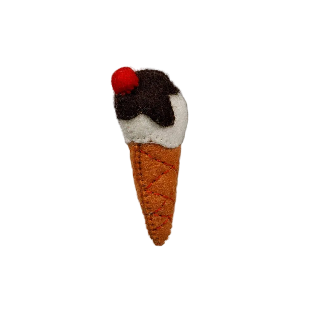 Wool Ice Cream Cone Cat Toy by Ware of the Dog