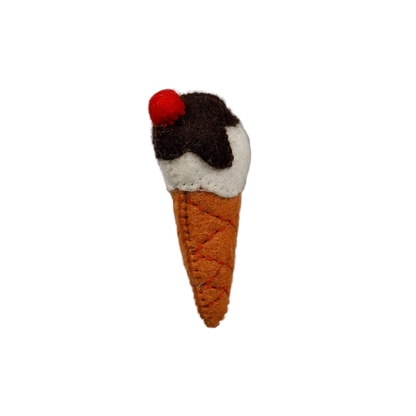 Wool Ice Cream Cone Cat Toy by Ware of the Dog