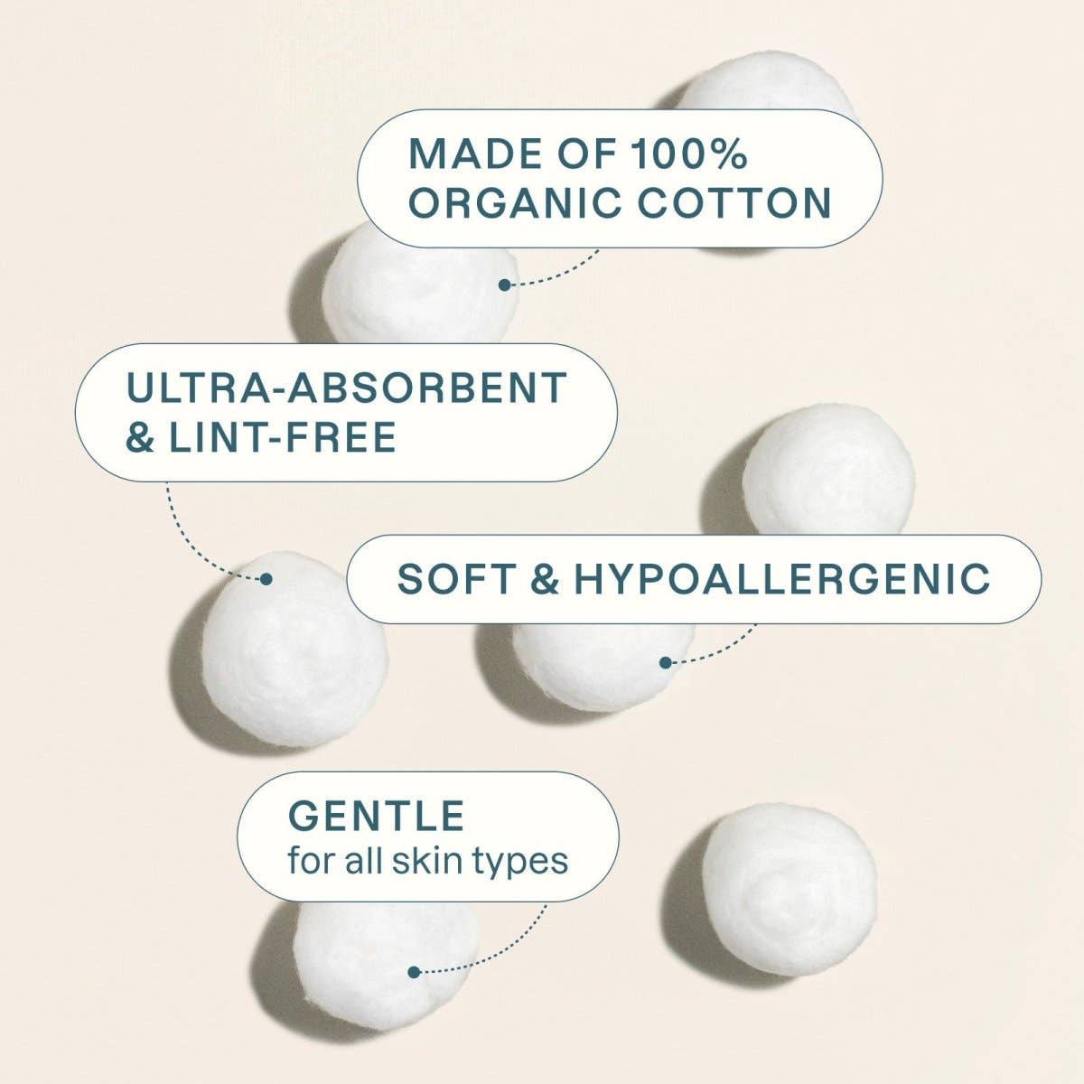 Cliganic - Organic Super Jumbo Cotton Balls 100ct