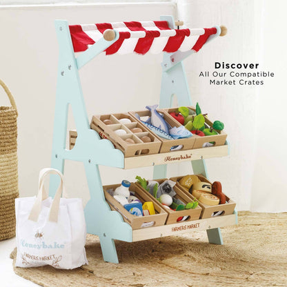 Le Toy Van, Inc. - Wooden Market Stall & Fruit Play Food Crate