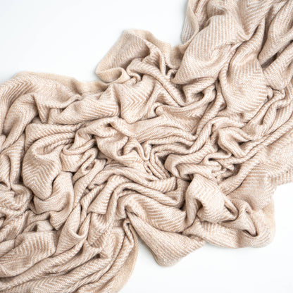 ART HIMALAYAN TRADING LTD - Cashmere Reversible Luxury Blanket Travel Throw 56X 90" IDC1