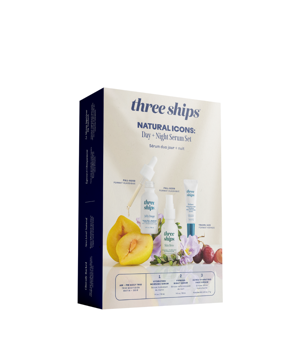 Three Ships Natural Icons: Day + Night Serum Set
