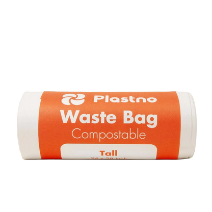 Compostable Trash Bags 13 Gallon (30 Bags) by Plastno