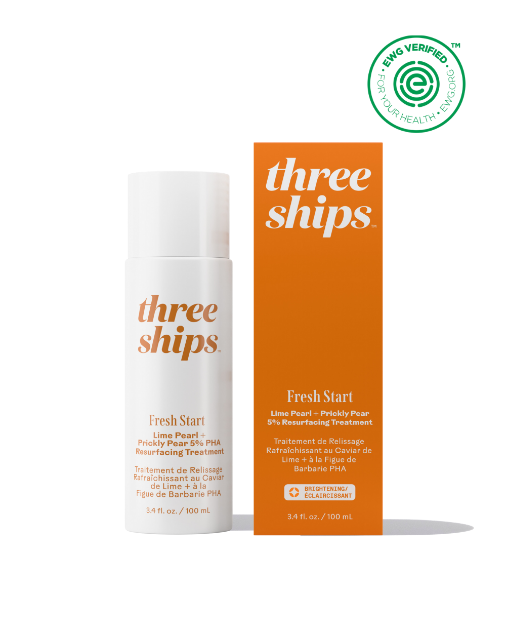 Three Ships Fresh Start Lime Pearl + Prickly Pear 5% PHA Resurfacing Treatment