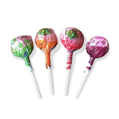 Tree Hugger Gum and Bubble Gum Filled Candy - TREE HUGGER BUBBLE GUM FILLED POPS 48 CT COUNTER DISPLAY