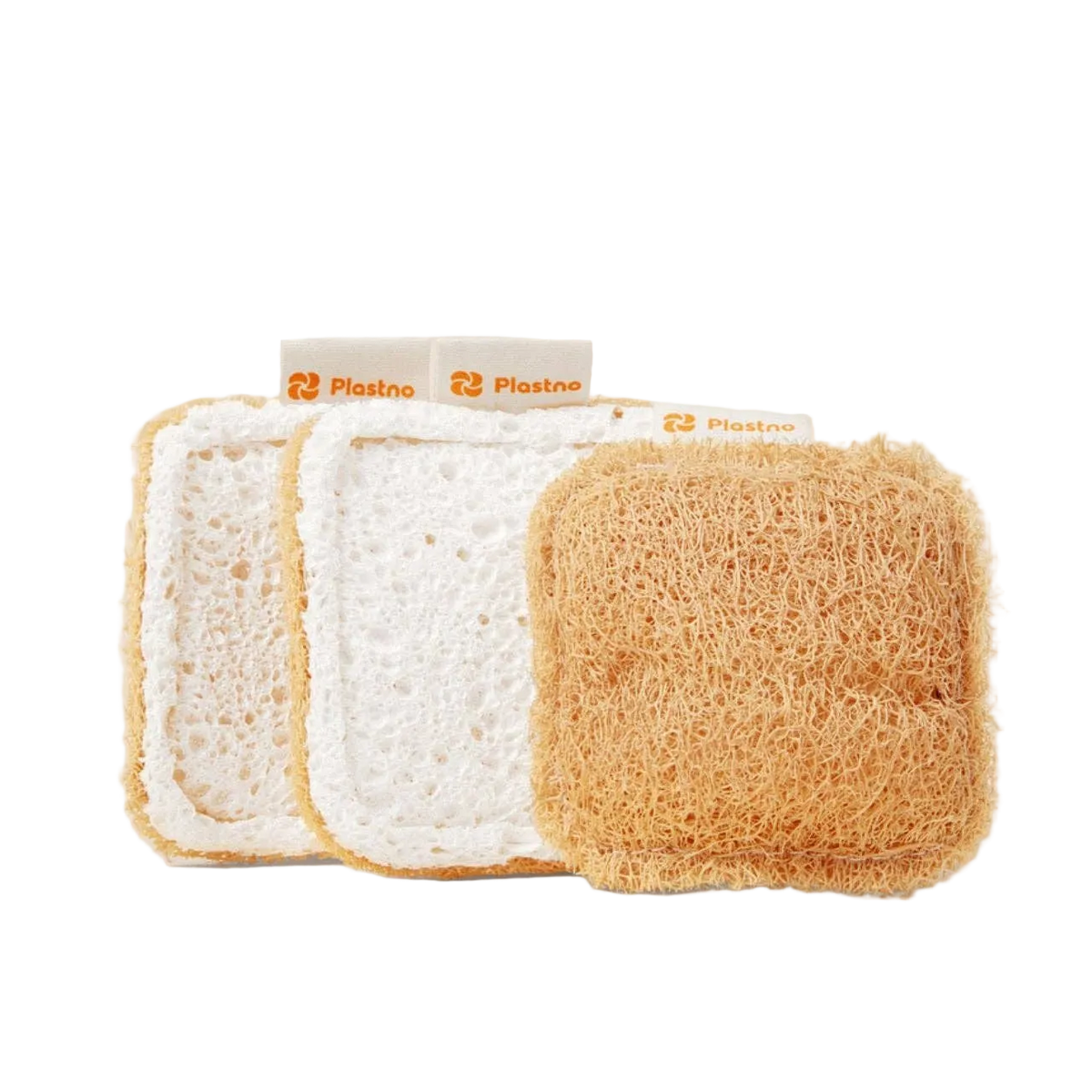 Plastic-Free Scrub Sponge (3 Sponges) by Plastno