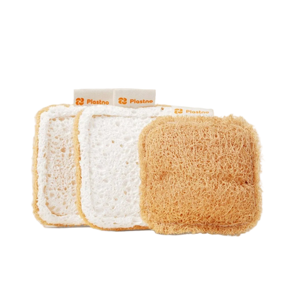 Plastic-Free Scrub Sponge (3 Sponges) by Plastno