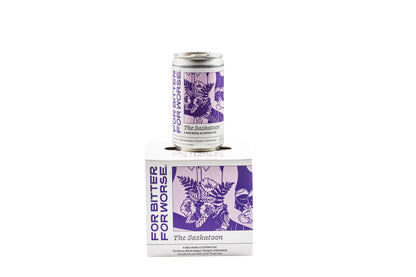 For Bitter For Worse - The Saskatoon cans, nonalcoholic cocktail mocktail, wine