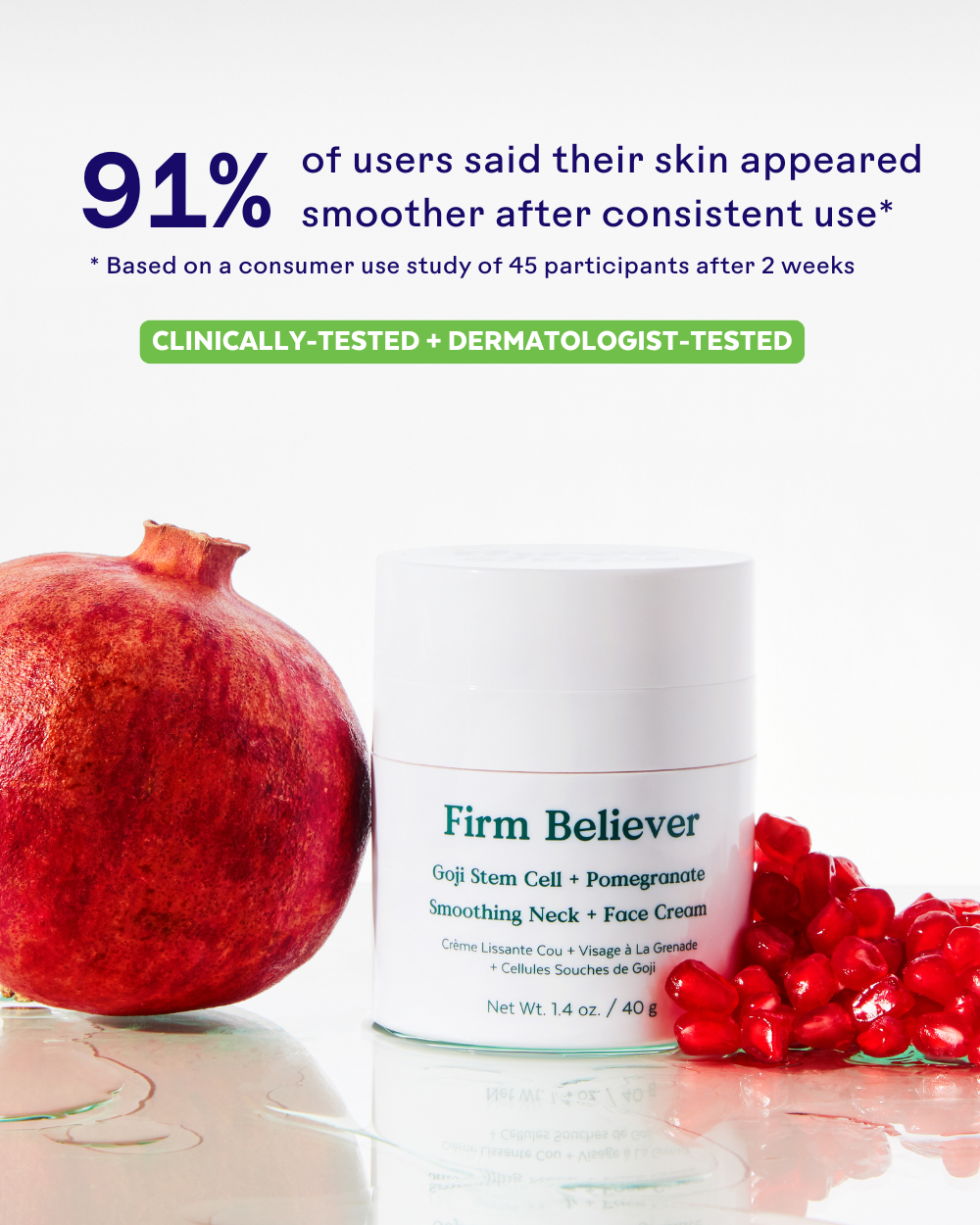 Three Ships - Firm Believer Goji Stem Cell + Pomegranate Smoothing Neck + Face Cream