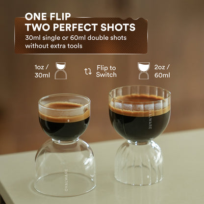 Espresso Shot Glass (Set of 2) by Ovalware