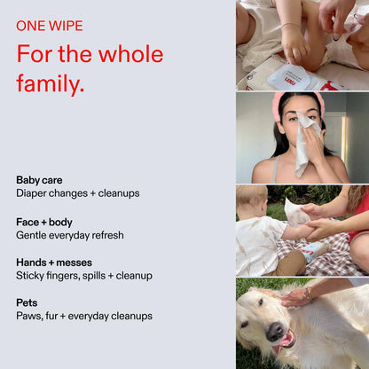 100% Cotton Water Wipes, Unbleached, EWG Verified by Raan