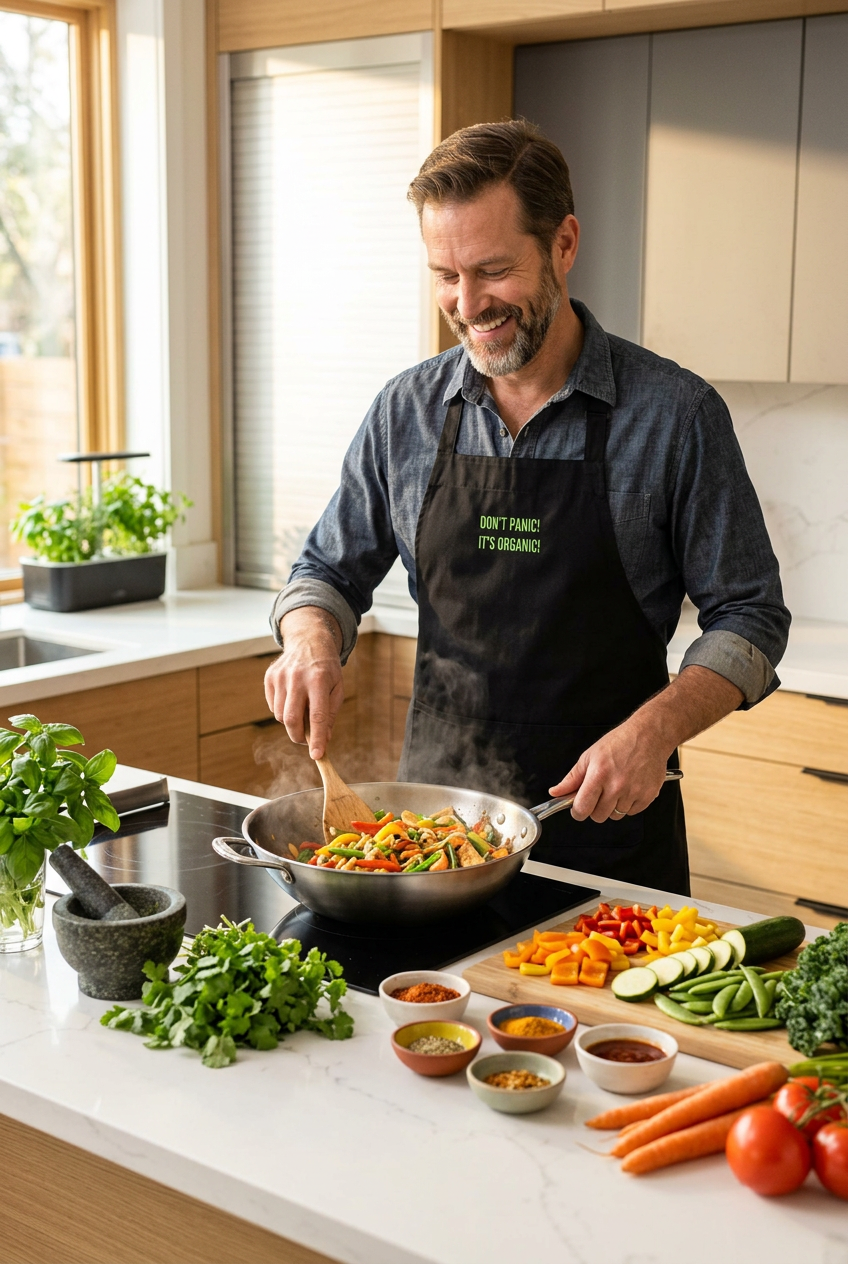 Don't Panic, It's Organic! Organic Cotton Apron by Detox Your Dome
