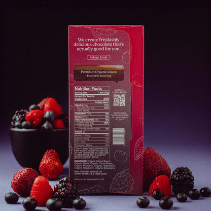 Date Sweetened Smooth Dark Chocolate - Berry Basket